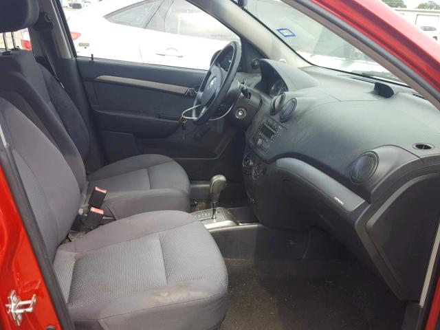 KL1TD56668B072578 - 2008 CHEVROLET AVEO BASE Կարմիր լուսանկար 5