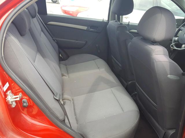 KL1TD56668B072578 - 2008 CHEVROLET AVEO BASE Կարմիր լուսանկար 6