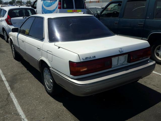 JT8VV22T6L0093894 - 1990 LEXUS ES 250 WHITE photo 3