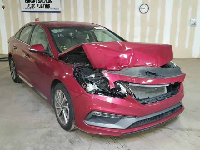 5NPE34AF8GH325323 - 2016 HYUNDAI SONATA SPO MAROON photo 1