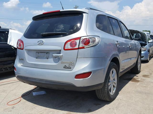 5NMSK4AG6AH367847 - 2010 HYUNDAI SANTA FE L BLUE photo 4