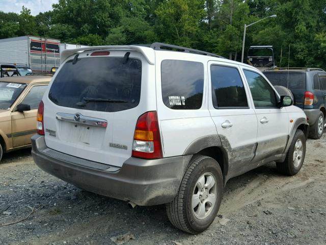 4F2YU08182KM39426 - 2002 MAZDA TRIBUTE LX WHITE photo 4