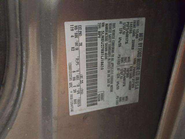 5LMEU27R81LJ18610 - 2001 LINCOLN NAVIGATOR GOLD photo 10