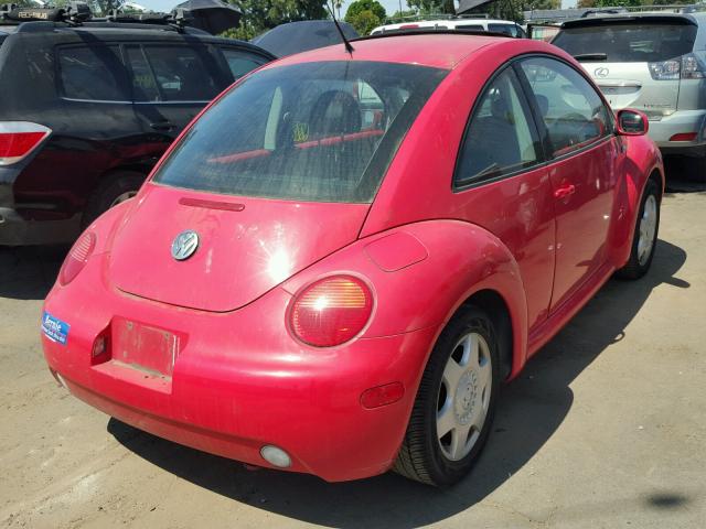 3VWCB21C01M463148 - 2001 VOLKSWAGEN NEW BEETLE 红色 照片 4