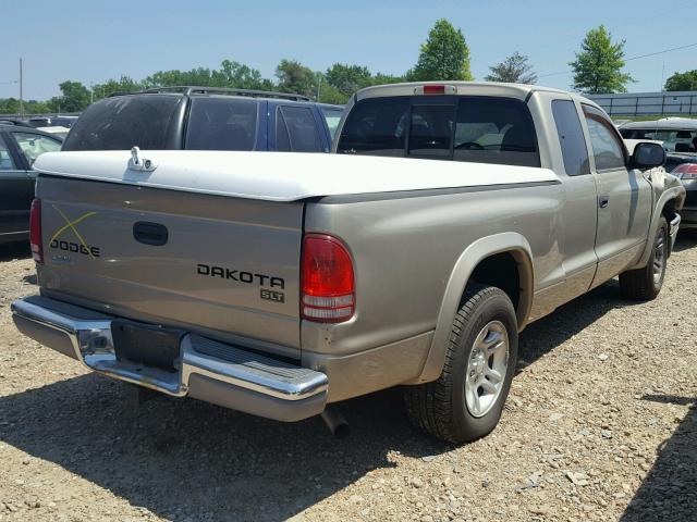 1D7GL42N74S706422 - 2004 DODGE DAKOTA SLT GOLD photo 4