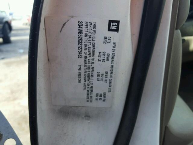 2G4WB52K321275462 - 2002 BUICK REGAL LS 白色 照片 10