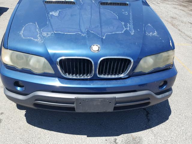 5UXFA53502LP44743 - 2002 BMW X5 3.0I BLUE photo 7