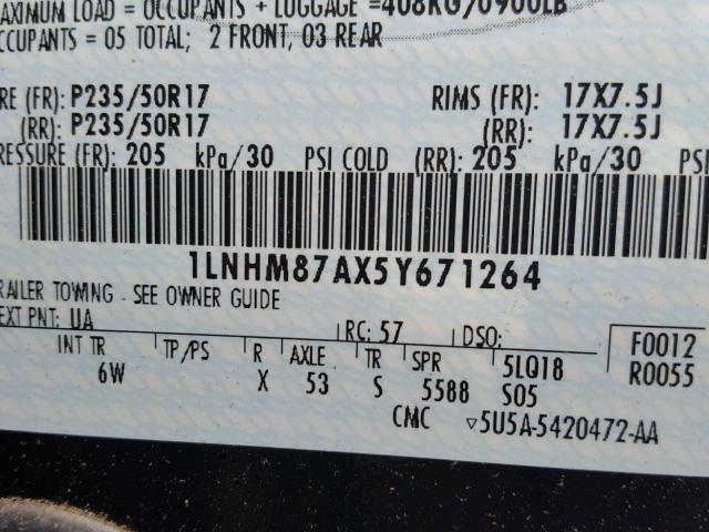 1LNHM87AX5Y671264 - 2005 LINCOLN LS Qara foto 10