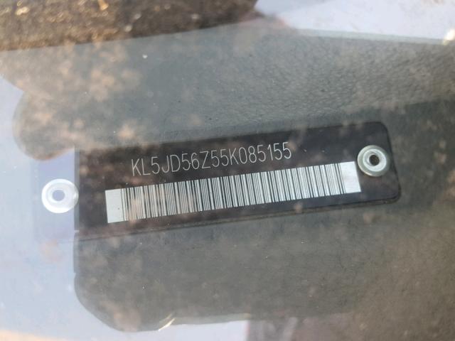 KL5JD56Z55K085155 - 2005 SUZUKI FORENZA S BLACK photo 10