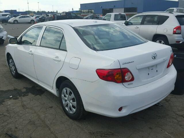 1NXBU40E29Z037231 - 2009 TOYOTA COROLLA/S/ WHITE photo 3