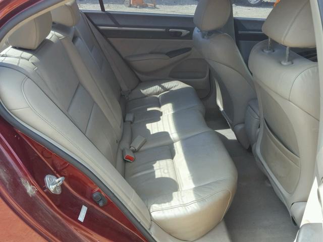 19XFA1F92AE035148 - 2010 HONDA CIVIC EXL BURGUNDY photo 6