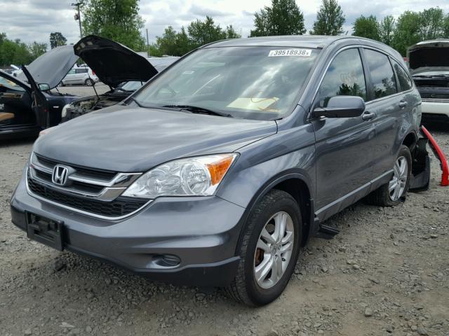 JHLRE4H71BC021865 - 2011 HONDA CR-V EXL GRAY photo 2