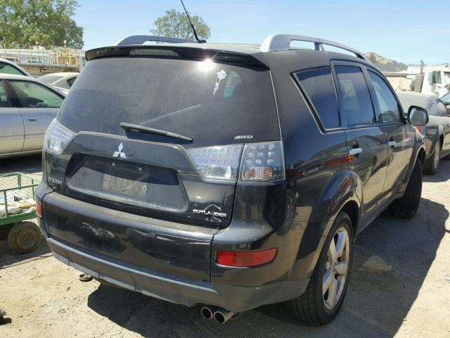 JA4MT41X27U012420 - 2007 MITSUBISHI OUTLANDER BLACK photo 4