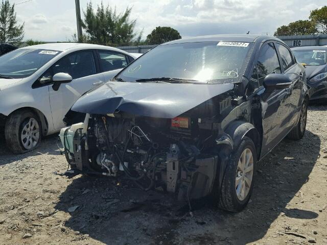 KNADN4A32C6050058 - 2012 KIA RIO BLACK photo 2