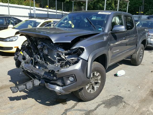 5TFCZ5AN1GX041846 - 2016 TOYOTA TACOMA DOU GRAY photo 2