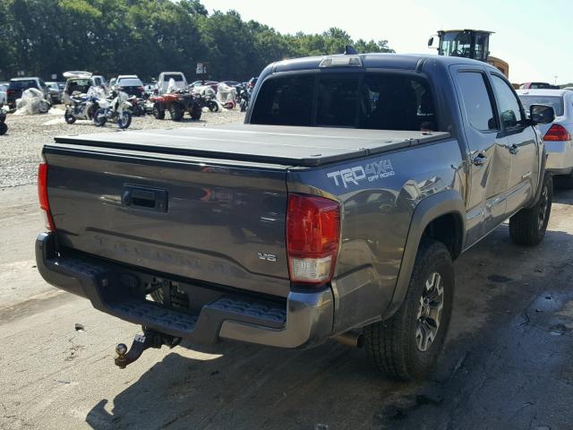 5TFCZ5AN1GX041846 - 2016 TOYOTA TACOMA DOU GRAY photo 4