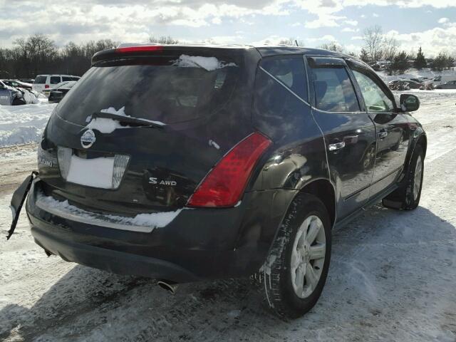 JN8AZ08W36W527981 - 2006 NISSAN MURANO BLACK photo 4