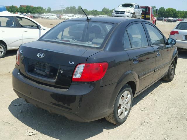 KNADH4A39A6673133 - 2010 KIA RIO LX BLACK photo 4