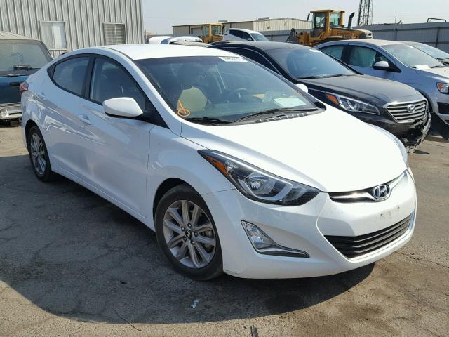 5NPDH4AE2GH703267 - 2016 HYUNDAI ELANTRA WHITE photo 1