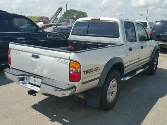 5TEGN92N04Z395347 - 2004 TOYOTA TACOMA SILVER photo 4