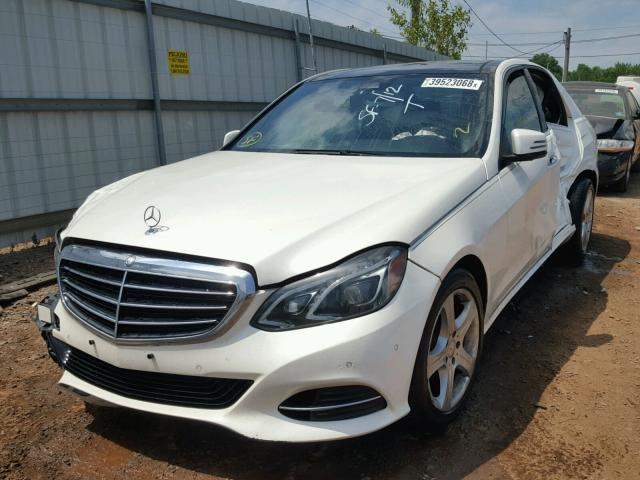 WDDHF8JB7EA902216 - 2014 MERCEDES-BENZ E 350 4MAT WHITE photo 2