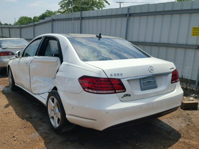 WDDHF8JB7EA902216 - 2014 MERCEDES-BENZ E 350 4MAT WHITE photo 3