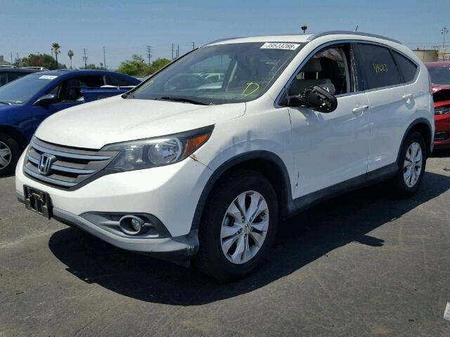 5J6RM3H70DL028233 - 2013 HONDA CR-V EXL WHITE photo 2