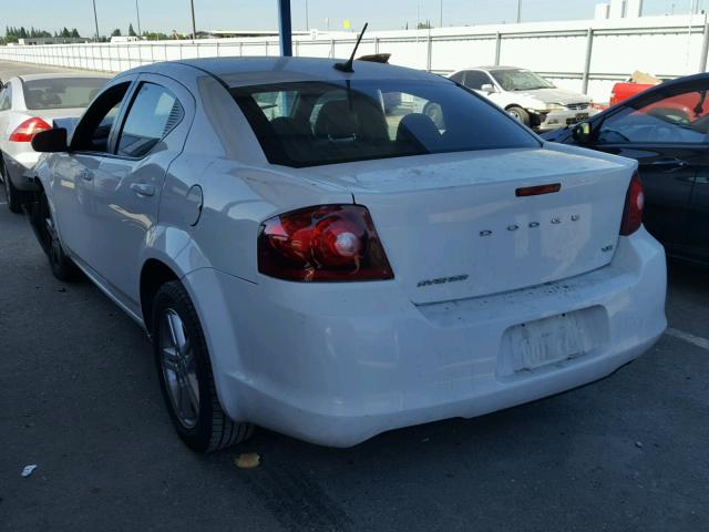 1C3CDZCB9CN208859 - 2012 DODGE AVENGER SX WHITE photo 3