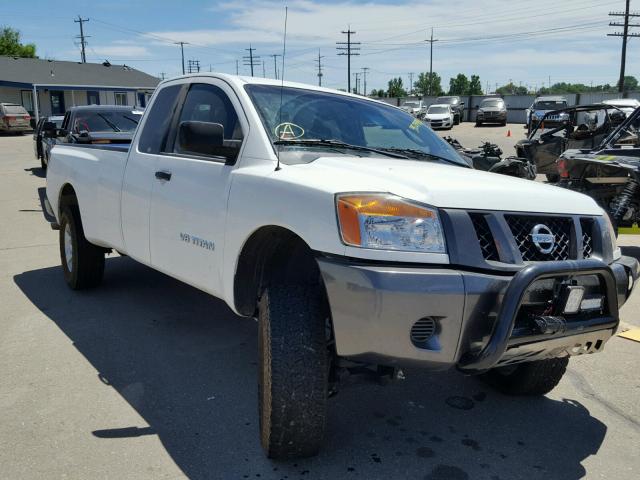 1N6AA06E48N304772 - 2008 NISSAN TITAN XE WHITE photo 1