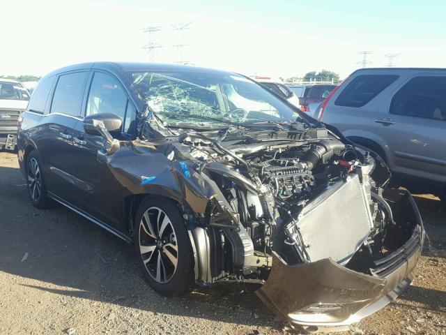 5FNRL6H92JB078044 - 2018 HONDA ODYSSEY EL GRAY photo 1