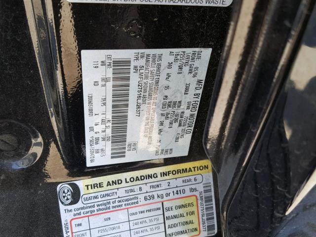 5LMFU27516LJ26377 - 2006 LINCOLN NAVIGATOR Czarny zdjęcie 10