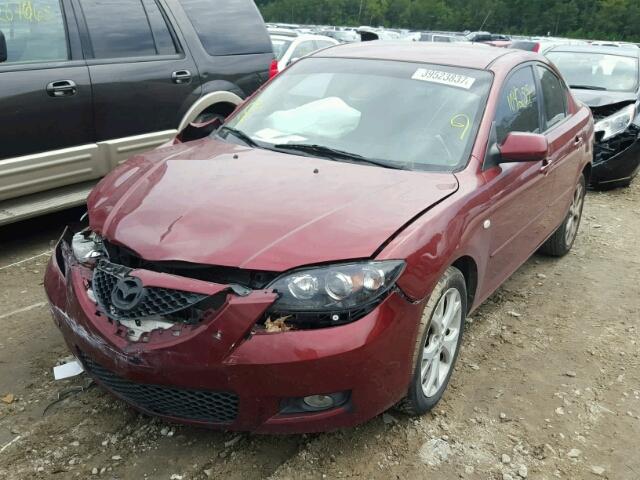 JM1BK32F991219519 - 2009 MAZDA 3 I MAROON photo 2