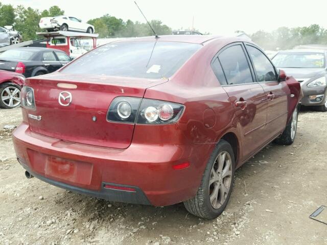 JM1BK32F991219519 - 2009 MAZDA 3 I MAROON photo 4