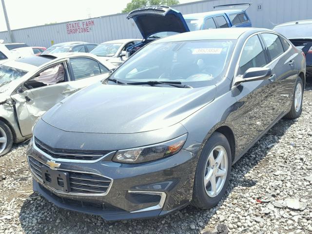 1G1ZB5ST6HF204972 - 2017 CHEVROLET MALIBU LS BLACK photo 2
