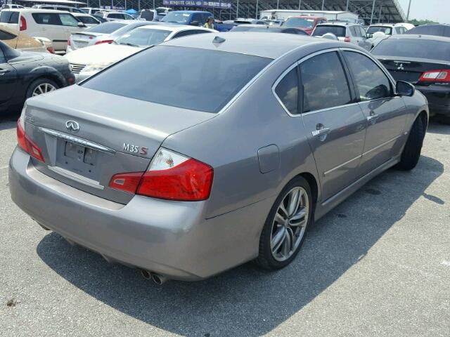 JN1CY0AP9AM911202 - 2010 INFINITI M35 BASE GRAY photo 4