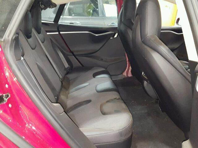 5YJSA1H15EFP67425 - 2014 TESLA MODEL S RED photo 6