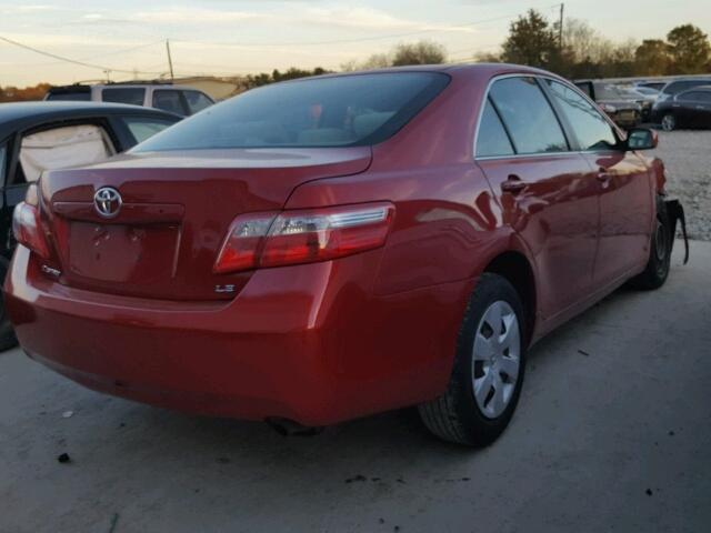 4T1BE46K39U288043 - 2009 TOYOTA CAMRY BASE RED photo 4