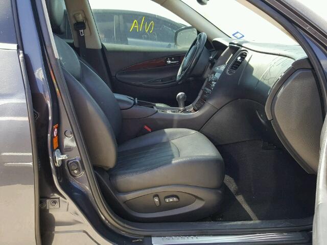 JNKAJ09F58M358450 - 2008 INFINITI EX35 BASE GRAY photo 5