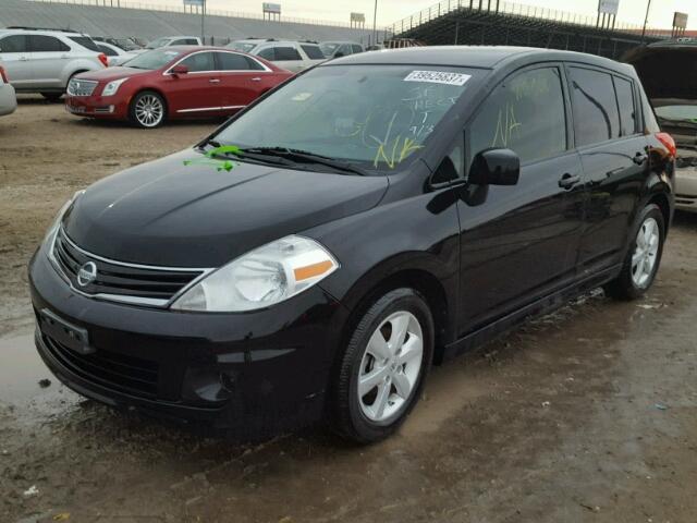 3N1BC1CP6CK278285 - 2012 NISSAN VERSA BLACK photo 2