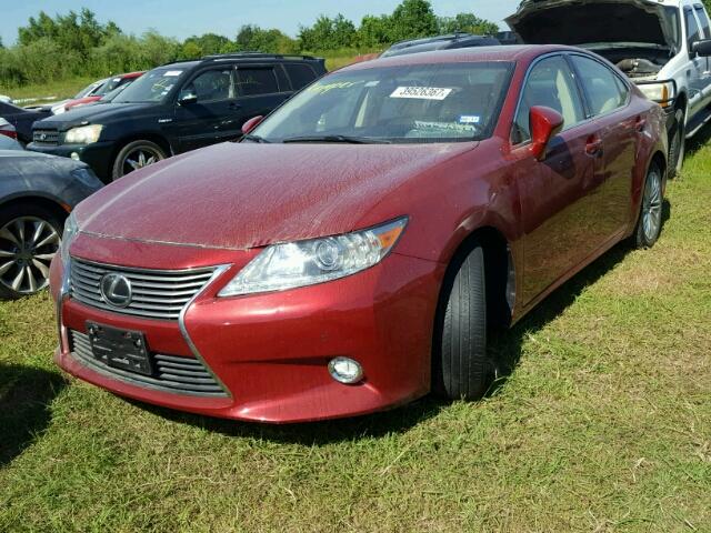 JTHBK1GG6E2145033 - 2014 LEXUS ES 350 RED photo 2