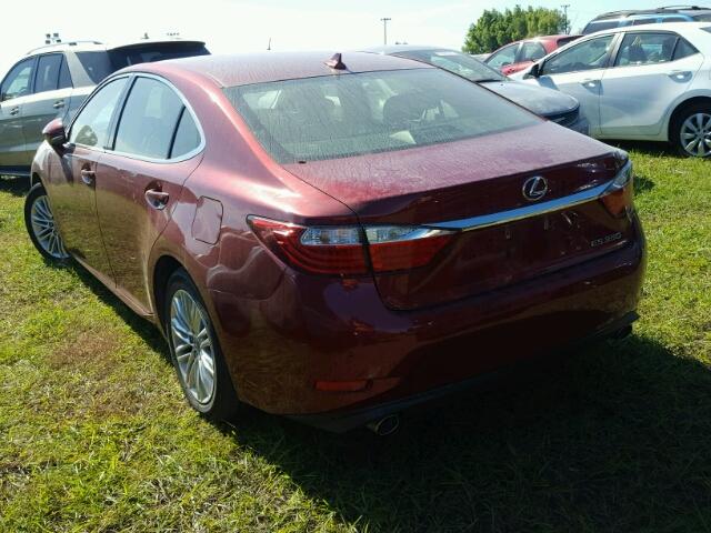 JTHBK1GG6E2145033 - 2014 LEXUS ES 350 RED photo 3