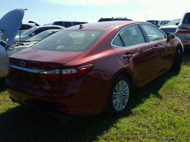 JTHBK1GG6E2145033 - 2014 LEXUS ES 350 RED photo 4