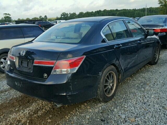 1HGCP2F31BA118353 - 2011 HONDA ACCORD LX BLACK photo 4