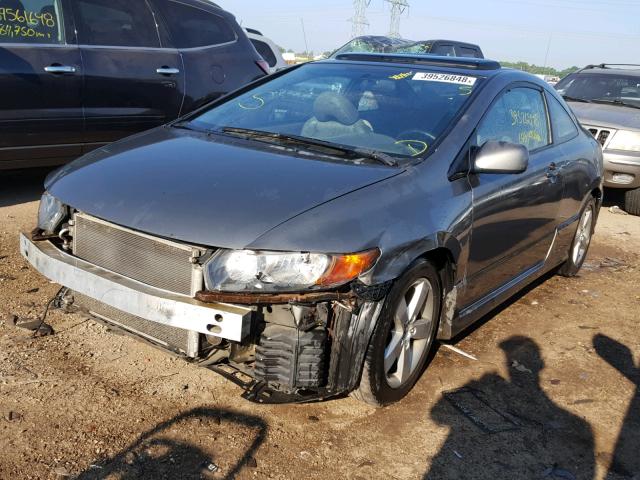 2HGFG12918H509577 - 2008 HONDA CIVIC EXL GRAY photo 2