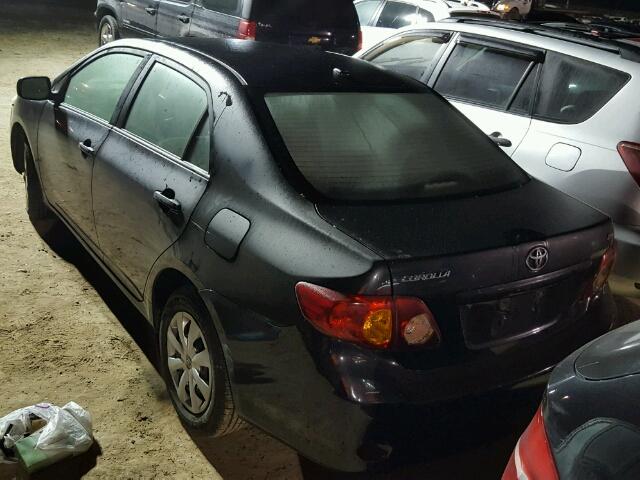 1NXBU4EE1AZ237675 - 2010 TOYOTA COROLLA BA BLACK photo 3