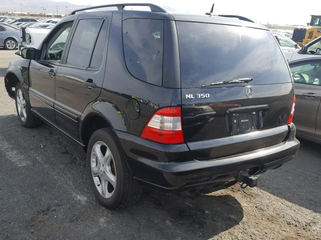 4JGAB57E33A432699 - 2003 MERCEDES-BENZ ML 350 BLACK photo 3