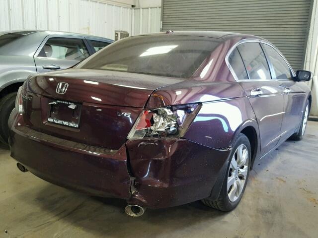 5KBCP3F87AB009449 - 2010 HONDA ACCORD EX- MAROON photo 4