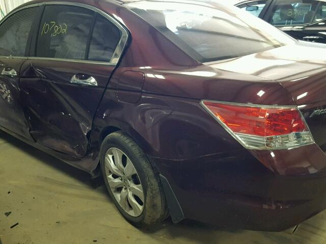 5KBCP3F87AB009449 - 2010 HONDA ACCORD EX- MAROON photo 9