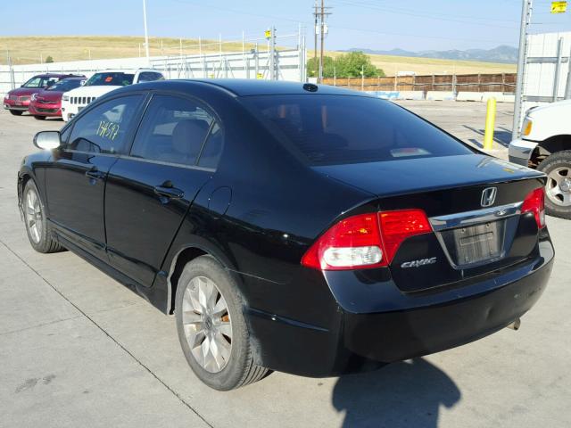 2HGFA1F98AH505236 - 2010 HONDA CIVIC EXL 黑色 照片 3