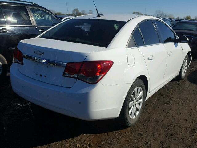 1G1PF5S97B7148476 - 2011 CHEVROLET CRUZE WHITE photo 4